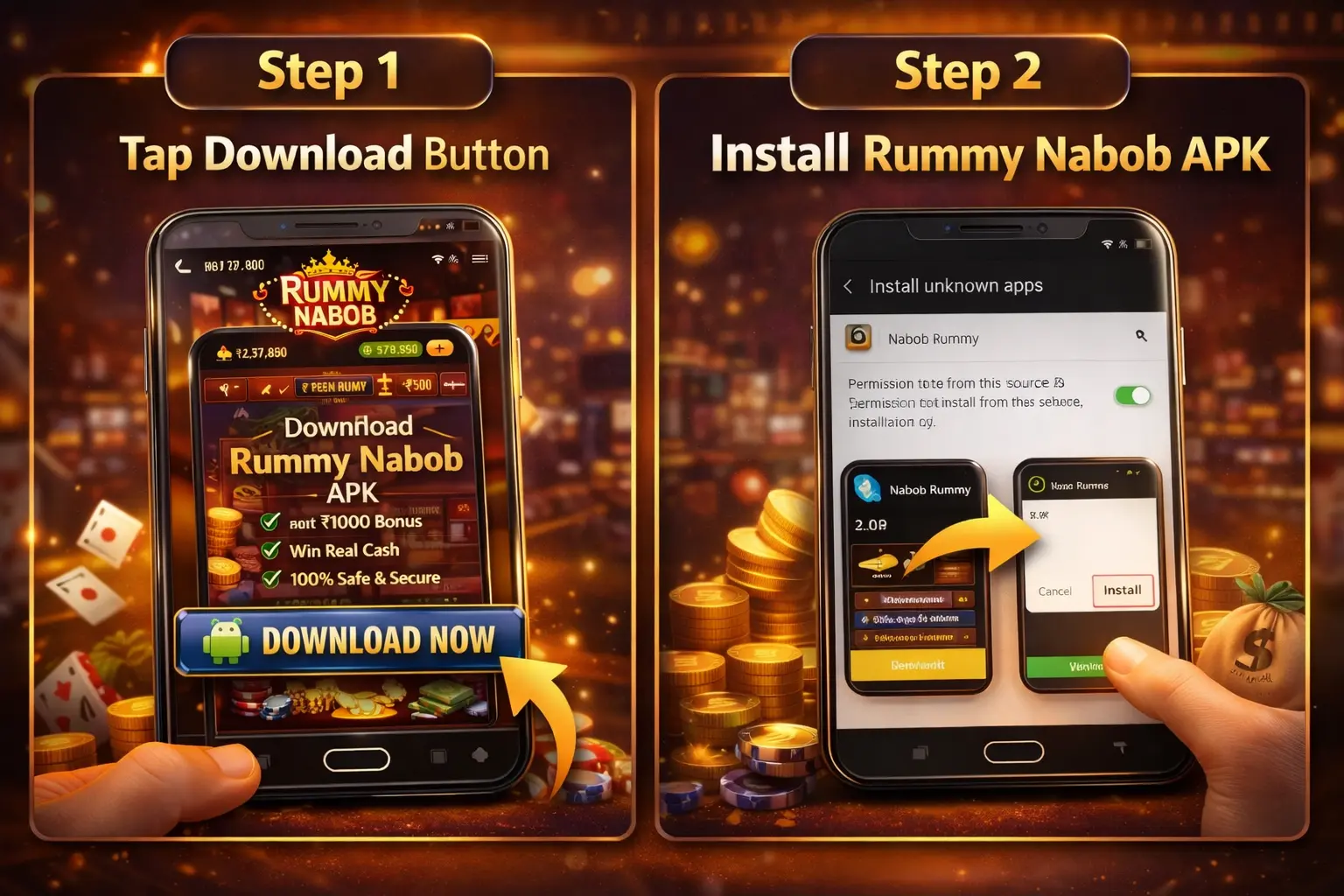How to install Rummy Nabob APK on Android phone